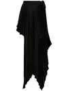 Peter Do Sliced Pleated Wrap Skirt In Black