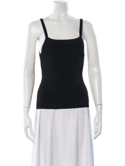 Pre-owned Peter Do Square Neckline Sleeveless Top In Black
