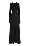 Peter Do Squid Cotton Jersey Maxi Dress In Animal Print