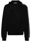 Peter Do Stripe-detail Drawstring Hoodie In Black