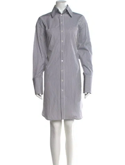 Pre-owned Peter Do Striped Knee-length Dress In Blue