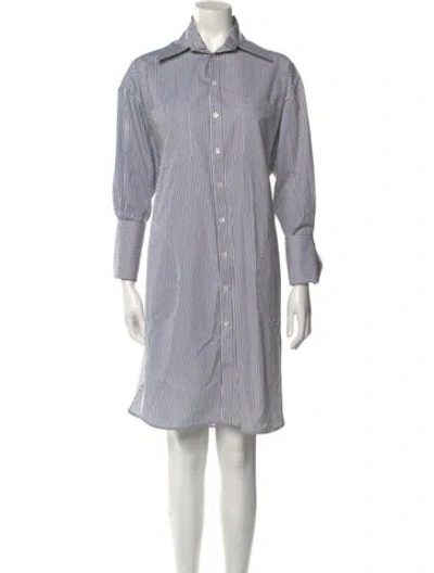 Pre-owned Peter Do Striped Knee-length Dress W/ Tags In Blue