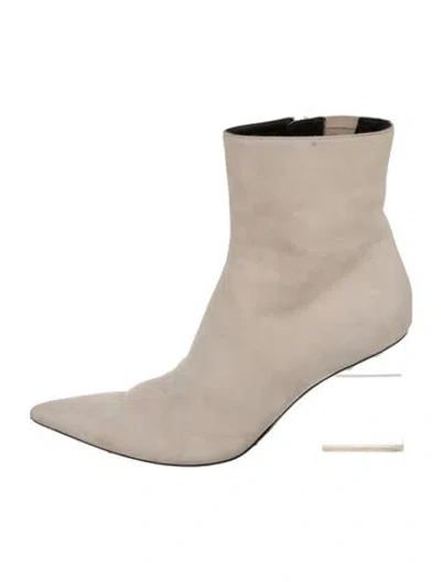 Pre-owned Peter Do Suede Boots In Neutral