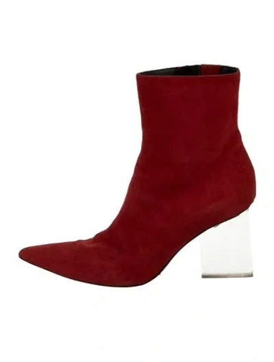 Pre-owned Peter Do Suede Boots In Red