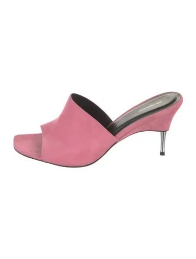 Pre-owned Peter Do Suede Slides In Pink