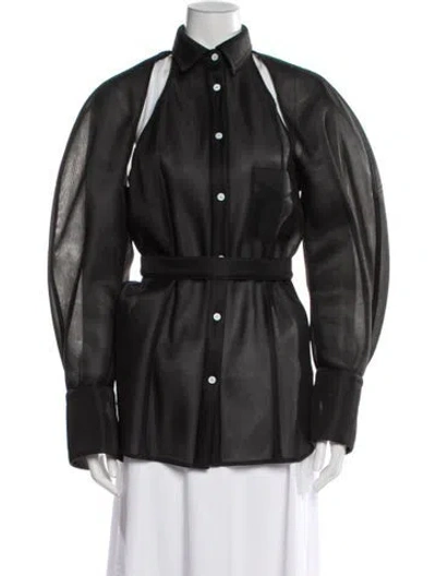 Pre-owned Peter Do Top Set Set In Gray