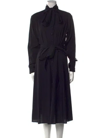 Pre-owned Peter Do Turtleneck Midi Length Dress In Black