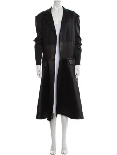 Pre-owned Peter Do Virgin Wool Coat In Black