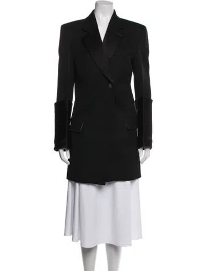 Pre-owned Peter Do Virgin Wool Coat In Black