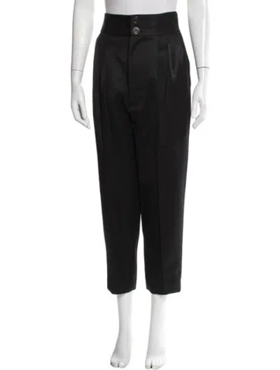 Pre-owned Peter Do Virgin Wool Straight Leg Pants In Black