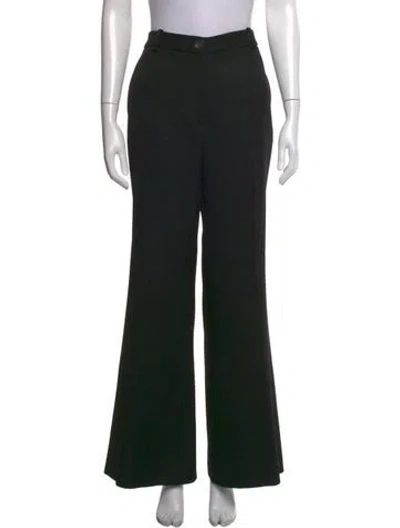 Pre-owned Peter Do Virgin Wool Wide Leg Pants In Black