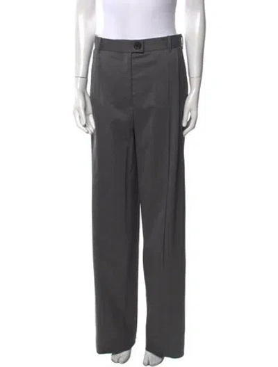 Pre-owned Peter Do Virgin Wool Wide Leg Pants W/ Tags In Gray