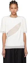 Peter Do Slash Silk And Chiffon T-shirt In White