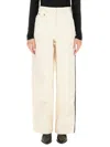 Peter Do Stripe-detail Wide-leg Jeans In Neutral