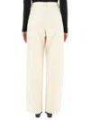 Peter Do Stripe-detail Wide-leg Jeans In White