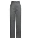 Peter Do Woman Pants Grey Size M Virgin Wool, Elastane In Gray