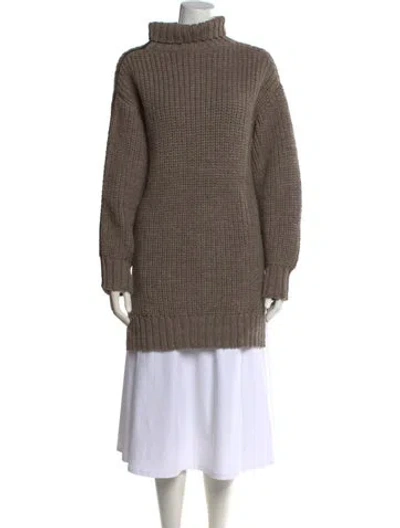 Pre-owned Peter Do Wool Turtleneck Sweater In Neutral