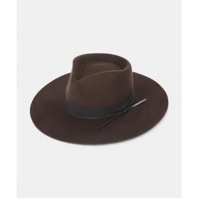 Peter Grimm Byron Bay Wool Felt Wide Brim Hat In Dark Brown