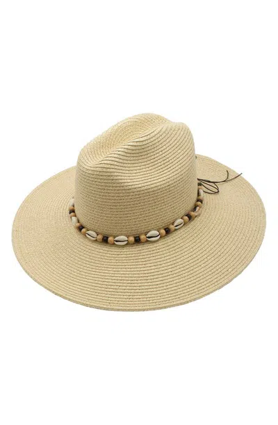 Peter Grimm Figi Shell Straw Panama Hat In Natural