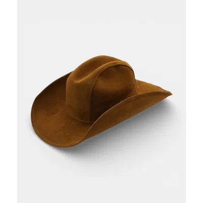 Peter Grimm Mana Suede Leather Cowboy Hat In Brown