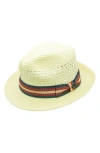 Peter Grimm Reginald Straw Fedora In Ivory