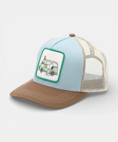 Peter Grimm Snoopy Bus Trucker Cap In Brown