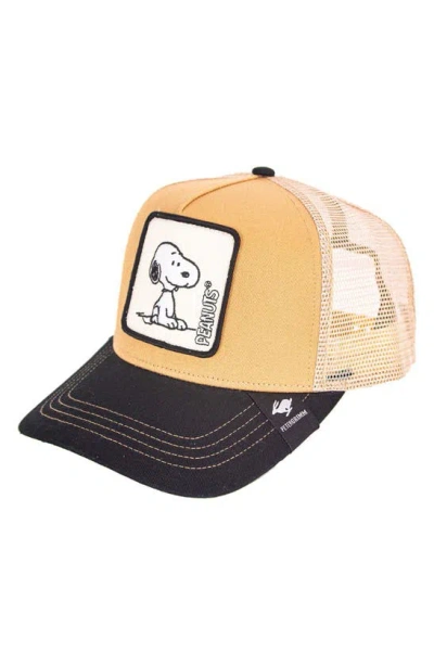 Peter Grimm Snoopy Trucker Hat In Tan