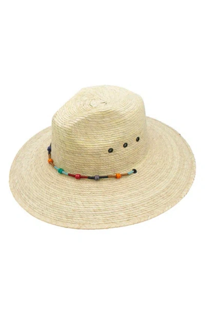 Peter Grimm Viva Beaded Strap Panama Hat In Neutral