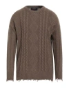 Peter Hadley Man Sweater Khaki Size Xxl Wool, Viscose, Nylon, Cashmere In Beige