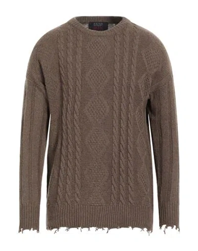 Peter Hadley Man Sweater Khaki Size Xxl Wool, Viscose, Nylon, Cashmere In Beige