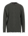 Peter Hadley Man Sweater Lead Size Xl Wool, Viscose, Nylon, Cashmere In Grey
