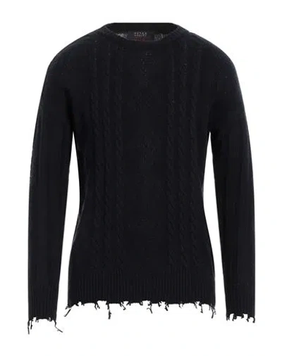 Peter Hadley Man Sweater Midnight Blue Size L Wool, Viscose, Nylon, Cashmere
