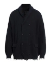 Peter Hadley Sport Man Cardigan Midnight Blue Size Xxl Wool, Viscose, Nylon, Cashmere