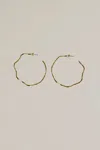 Peter + June Wavy Hoop Earrings In Gold In Gold