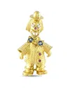 Peter Lindeman 18k Yellow Gold Diamond, Sapphire, And Ruby Clown Brooch Pl08-072925 In Gold