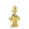 Peter Lindeman 18k Yellow Gold Diamond, Sapphire, And Ruby Clown Brooch Pl08-072925 In Gold