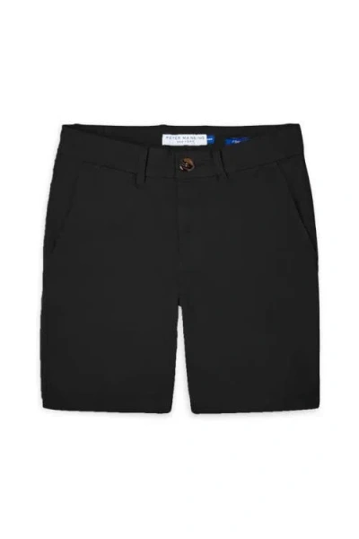 Peter Manning Stretch Chino Shorts 7 Inch In Black