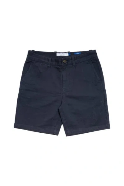 Peter Manning Stretch Chino Shorts 7 Inch In Blue