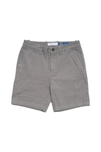 Peter Manning Stretch Chino Shorts 7 Inch In Gray