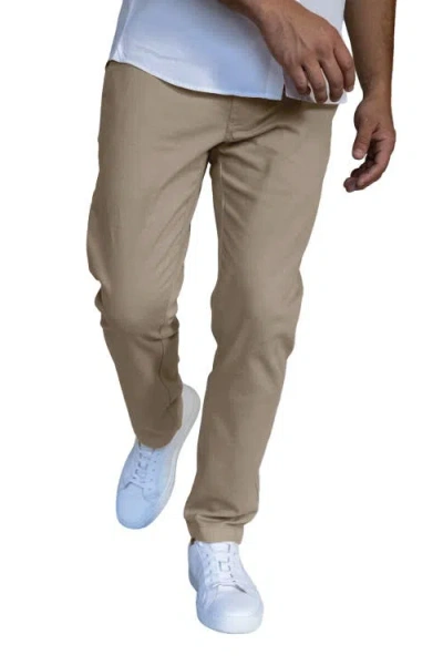 Peter Manning Stretch Chinos Slim Fit In Brown