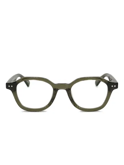 Peter & May Walk Geometric-frame Glasses In Green