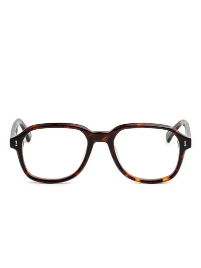 Peter & May Walk Night Train Tortoiseshell Square-frame Glasses