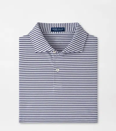 Peter Millar Albatross Cotton-blend Piquã Stripe Polo In Gray