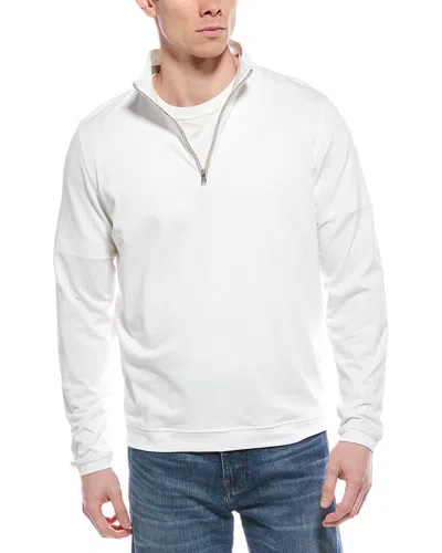 Peter Millar Albatross Pique 1/4-zip Pullover In White