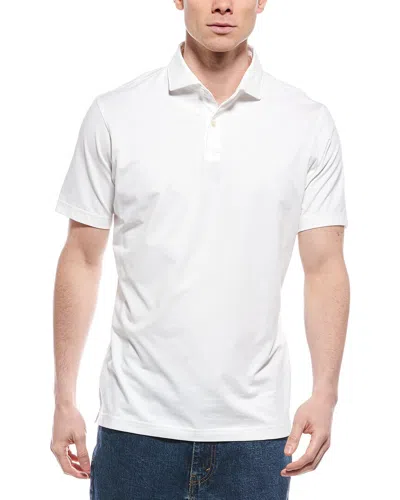 Peter Millar Albatross Piqué Polo Shirt In White