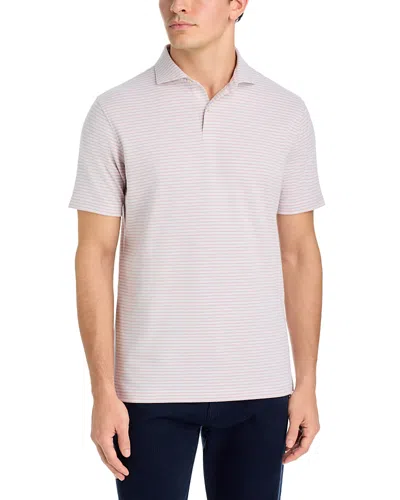 Peter Millar Albatross Stripe Pique Polo In Pink