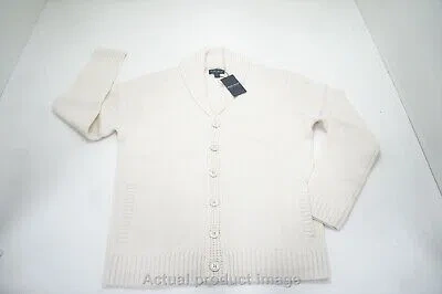 Pre-owned Peter Millar Alpine Shawl Cardigan Wool Sweater Mens Medium Almond 771b 01020097 In Beige