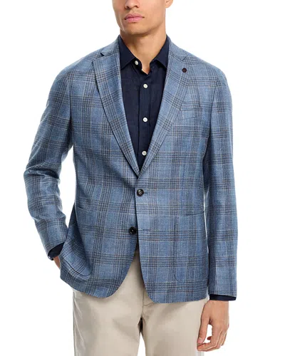 Peter Millar Ames Plaid Soft Jacket In Blue Pearl