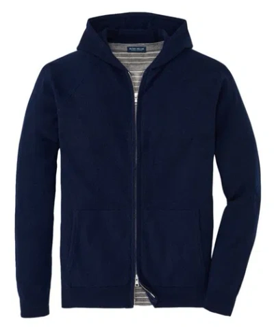Pre-owned Peter Millar Artisan Crafted Cashmere Flex Hoodie Sweater In Navy Xxl $748 In Blue