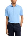 Peter Millar Ashford Stripe Performance Polo In Blue
